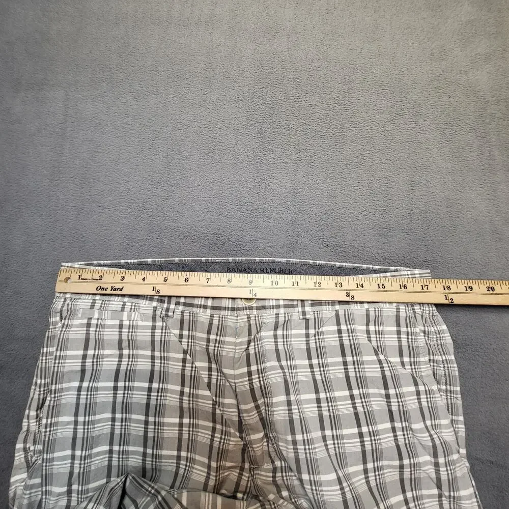 Banana Republic Shorts Mens 34 Plaid Preppy Y2K Outdoor